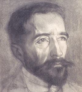 Portræt af Joseph Conrad (1857-1924) (litho) af William Rothenstein