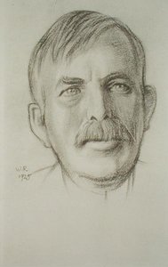 Portræt af Sir Ernest Rutherford (1871-1937) af William Rothenstein