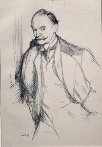 Portræt af Thomas Hardy (1840-1928) fra serien 