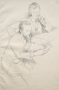 Ricketts og Shannon af William Rothenstein