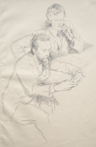Ricketts og Shannon, 1897. af William Rothenstein