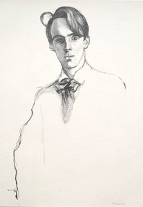 William Butler Yeats, 1898. af William Rothenstein