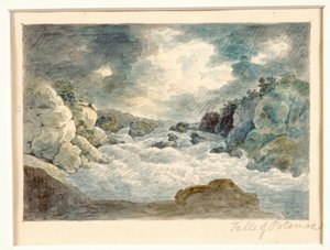 Falls of the Potomac, ca. 1800-10 (blyant og akvarel på papir)