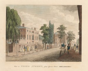 Udsigt over Third Street fra Spruce Street af William Russell Birch