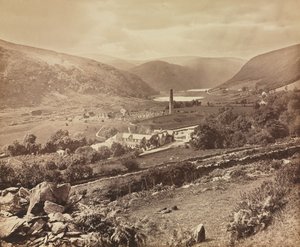 The Valley of Glendalough, County Wicklow, Irland, ca. 1864. af William Russell Sedgfield