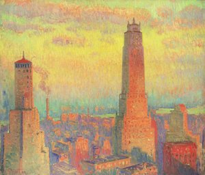 Ritz Tower, New York City (olie på lærred)