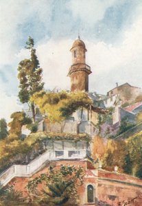 Et hjørne i Genova (farvelitografi)