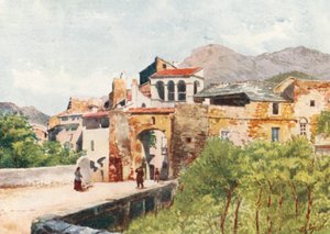 Indgang til Toirano (farvelitografi) af William Scott