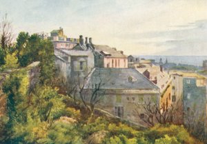 Genova, fra Corso Magenta (farvelitografi)