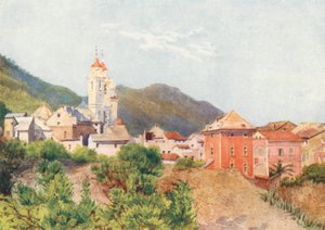 Laigueglia, nær Alassio (farvelitografi)