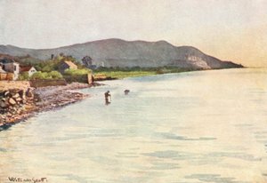 På kysten, Diano Marina, Cervo i det fjerne (farvelitografi) af William Scott