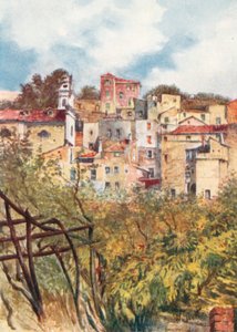 En del af den gamle bydel, San Remo (farvelitografi) af William Scott