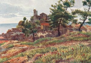 Den gamle bydel, Cannes (farvelitografi)