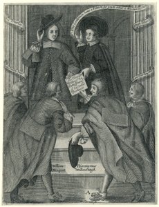 Fremlæggelse af et andragende til den engelske udenrigsminister, ca. 1654