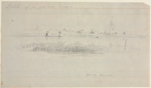 Eel Spearing ved Setauket, Long Island, New York af William Sidney Mount