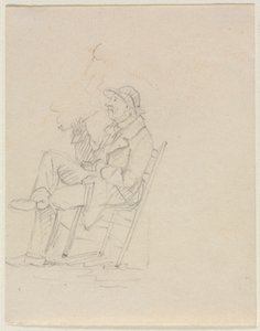 Mand, der ryger en pibe af William Sidney Mount