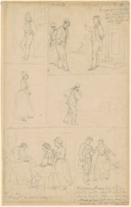 Studier af figurgrupper af William Sidney Mount
