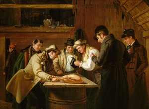 Lodtrækningen om gåsen, 1837.