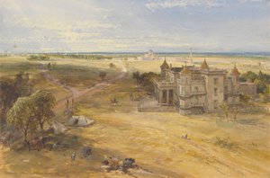 Dilkoshaen, Lucknow i det fjerne af William Simpson