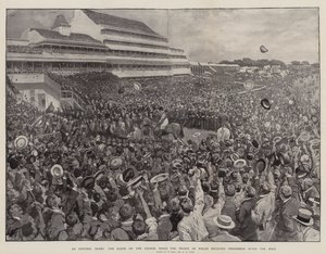 Et historisk derby, scenen på banen, hvor prinsen af Wales modtog Persimmon efter løbet af William Small