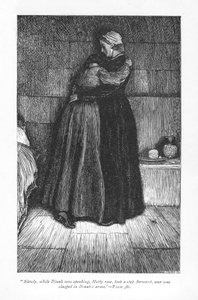 Hetty Sorrel, dømt til døden for barnemord, trøstet i fængslet af sin metodistprædikant-kusine, Dinah Morris. Hettys dom omdannes til transport gennem indgriben fra hendes forfører Arthur Donnithorne. Adam Bede af George Eliot, først