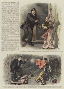 Illustration til An Episode of West Woodlands, af Bret Harte (chromolitho) af William Small