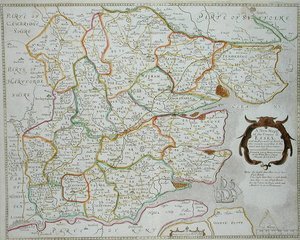 A New Mapp of the County of Essex, udgivet af Henry Overton