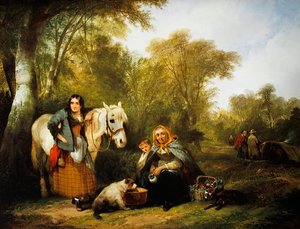Gypsy Encampment (olie på lærred)