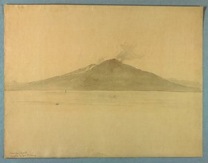 Undersøgelse af Vesuv fra Sorrento, Italien af William Stanley Haseltine