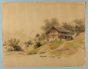 Studie af landskab af William Stanley Haseltine