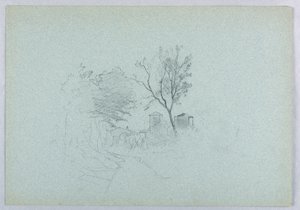 Studie af landskab af William Stanley Haseltine