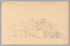 Studie af landskab, Spezia, Italien af William Stanley Haseltine