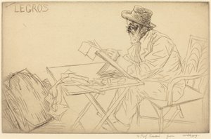 Alphonse Legros skitsering af William Strang
