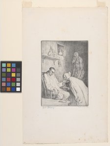 Mand og heks (ætsning) af William Strang