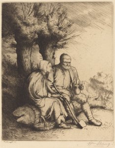Mand og kvinde under et træ af William Strang