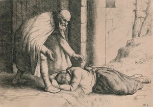 Mercy Swoons Before the Gate, c1916 af William Strang