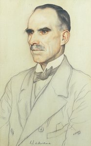 Portræt af William de Havilland, 1920 (blyant og farveblyant på papir)