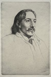Robert Louis Balfour Stevenson, 1893. af William Strang