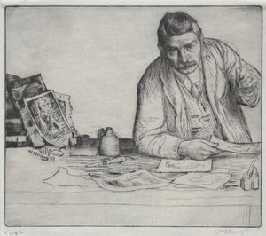 Selvportræt - "Ætseren" af William Strang