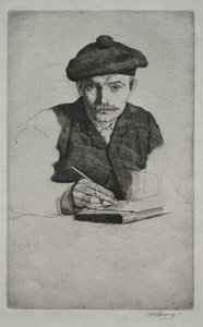 Selvportræt, 1885. af William Strang