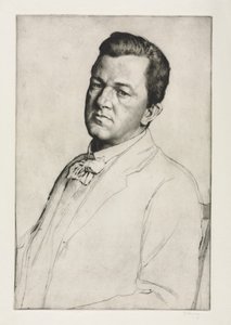 Sir Charles Holroyd, 1909. af William Strang