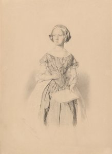 Ung kvinde holder en bog af William Strutt