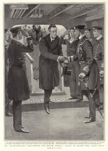 Hr. Chamberlains afgang til Sydafrika, ombord på Det Gode Håb af William T. Maud