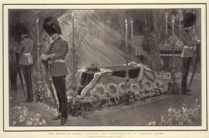 Dronning Victorias død, den liggende i staten i Osborne House