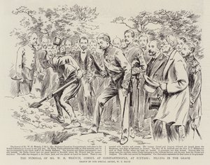Begravelsen af hr. W H Wrench, konsul i Konstantinopel, i Scutari, fylder graven af William T. Maud