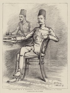 Sirdaren, Sir H H Kitchener, og hans ADC, Bimbashi JK Watson af William T. Maud