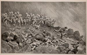 Det store angreb på Ladysmith: The Devons Clearing Wagon Hill af William T. Maud