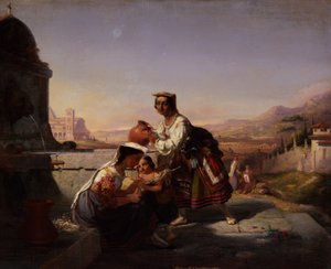 Italiensk scene, 1860. af William Tolman Carlton