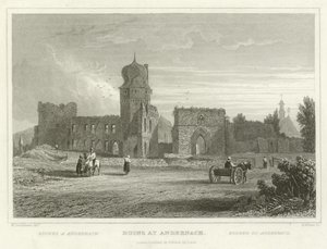 Ruiner ved Andernach af William Tombleson