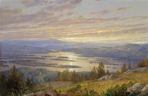 Lake Squam fra Red Hill, 1874.